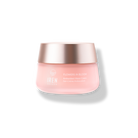 A pink cosmetic cream jar labeled "SAMPLE Moisturizers" by IREN Shizen, featuring a round rose-gold lid.